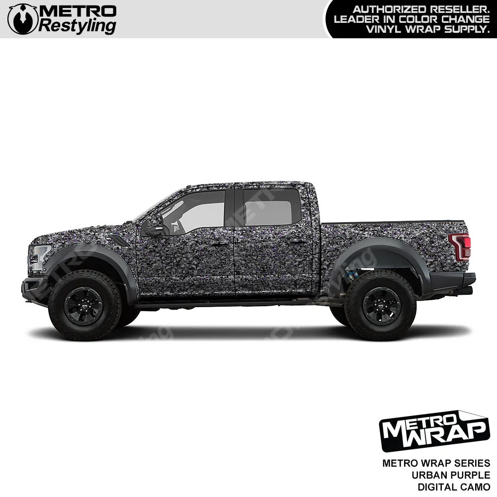 Metro Wrap Digital Urban Purple Camouflage Vinyl Film