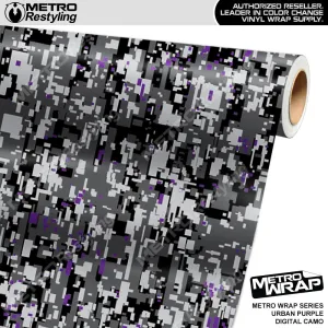Metro Wrap Digital Urban Purple Camouflage Vinyl Film
