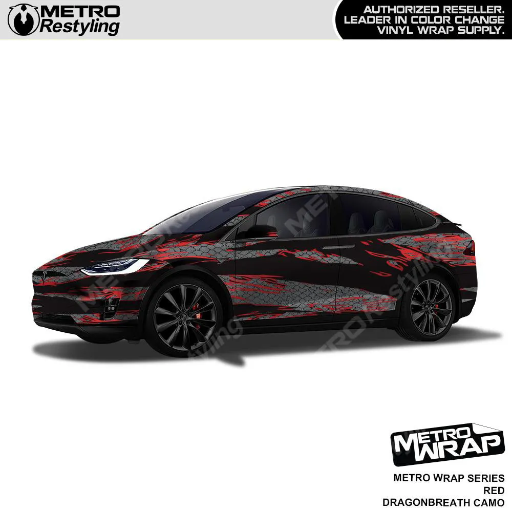 Metro Wrap Dragonbreath Red Camouflage Vinyl Film
