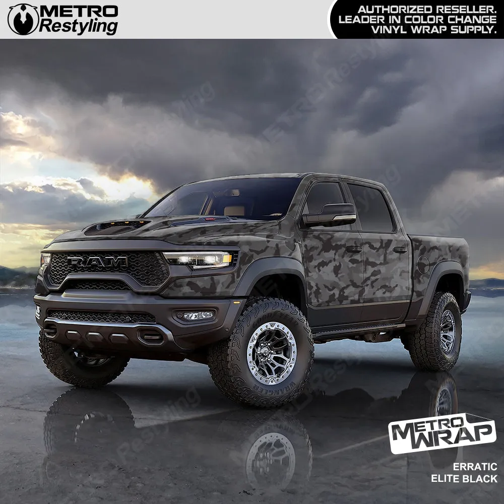 Metro Wrap Erratic Elite Black Camouflage Vinyl Film