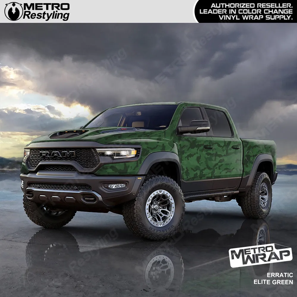 Metro Wrap Erratic Elite Green Camouflage Vinyl Film