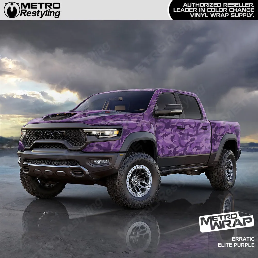 Metro Wrap Erratic Elite Purple Camouflage Vinyl Film
