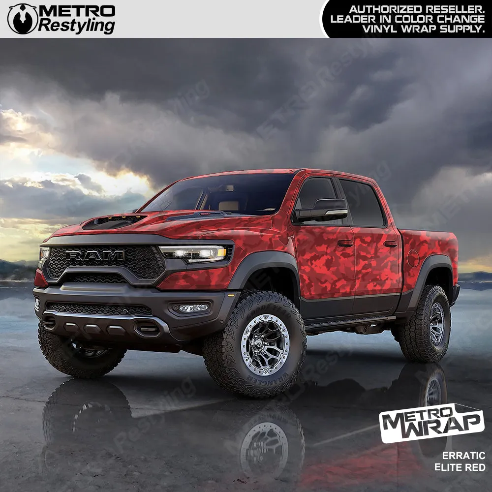 Metro Wrap Erratic Elite Red Camouflage Vinyl Film
