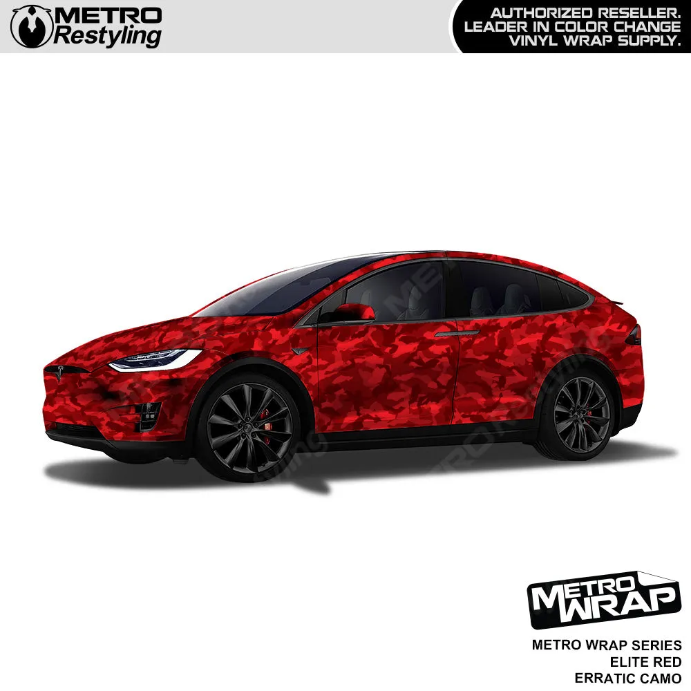 Metro Wrap Erratic Elite Red Camouflage Vinyl Film