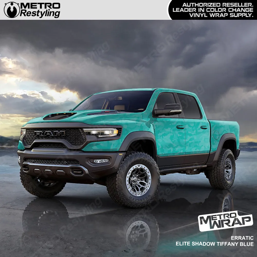 Metro Wrap Erratic Elite Shadow Tiffany Blue Camouflage Vinyl Film