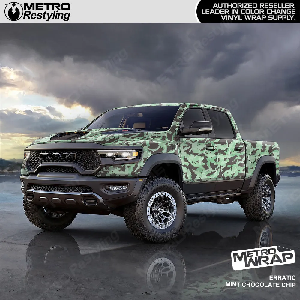 Metro Wrap Erratic Mint Chocolate Chip Camouflage Vinyl Film