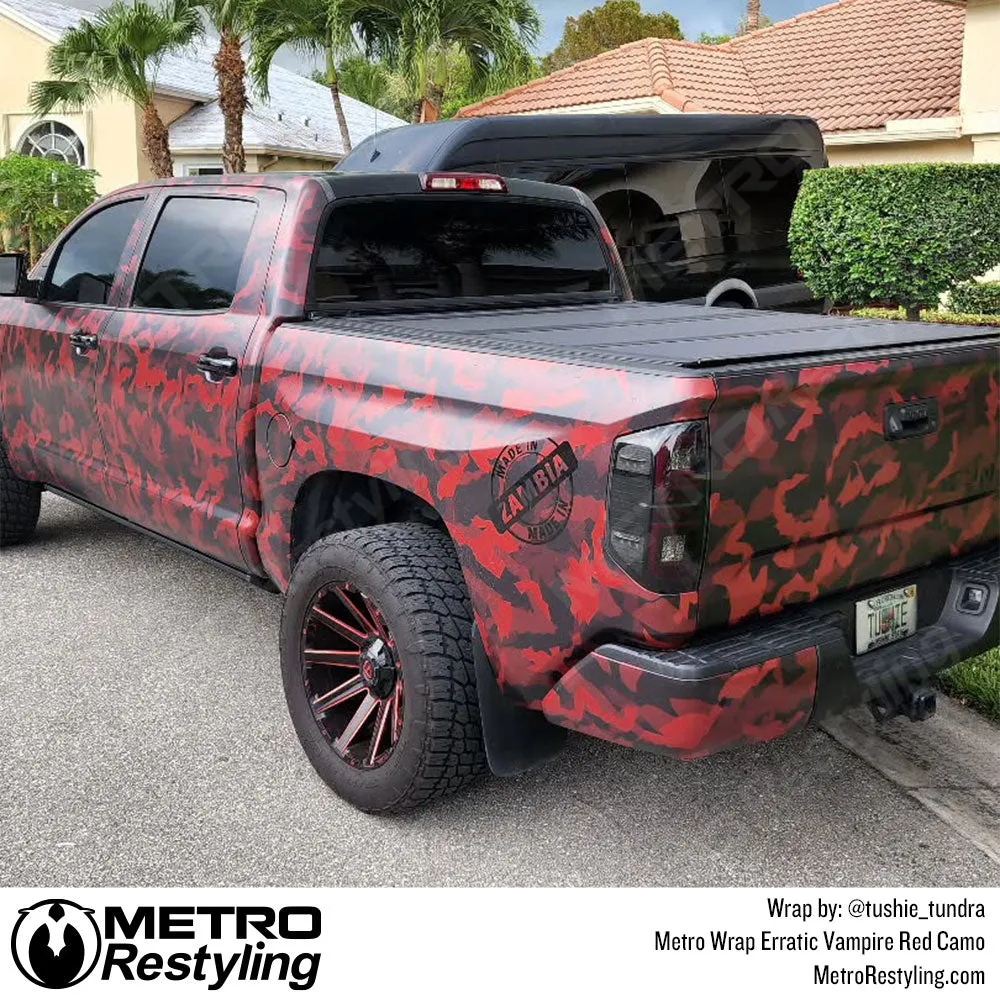 Metro Wrap Erratic Vampire Red Camouflage Vinyl Film