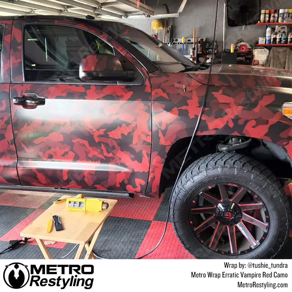 Metro Wrap Erratic Vampire Red Camouflage Vinyl Film