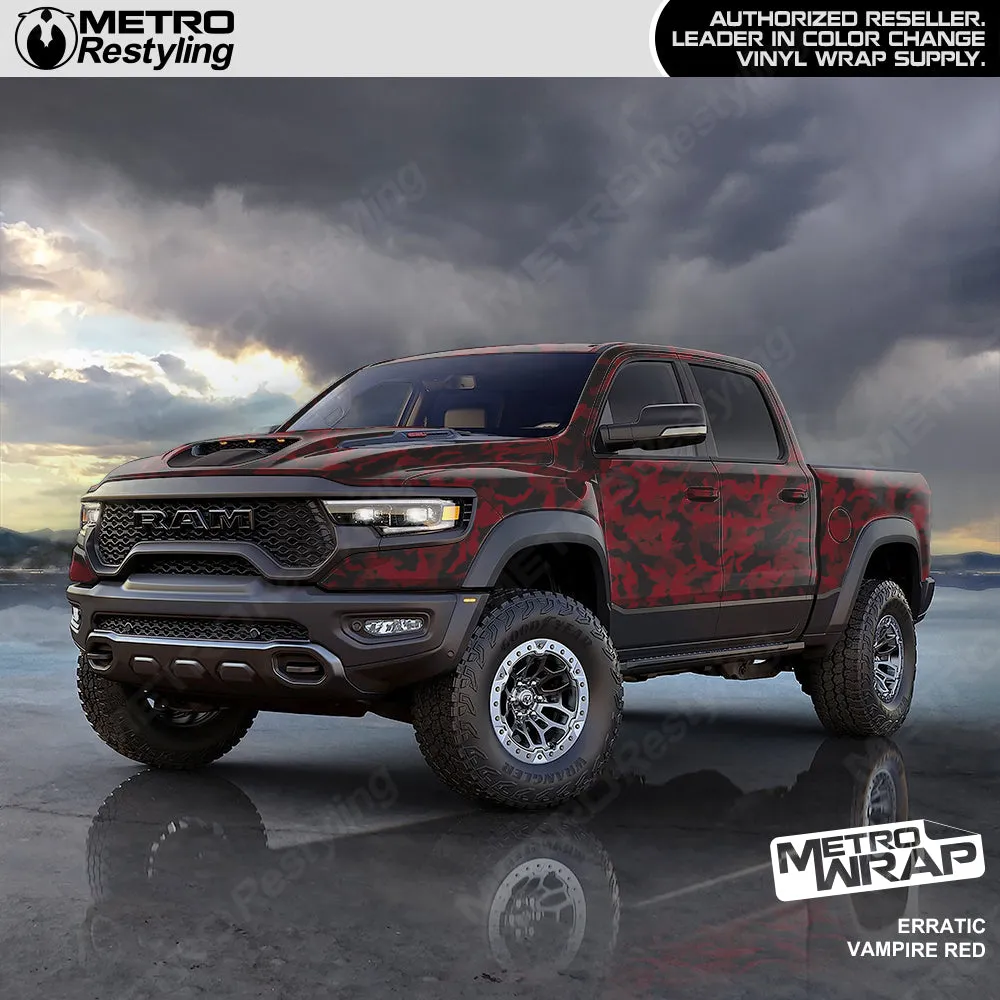 Metro Wrap Erratic Vampire Red Camouflage Vinyl Film