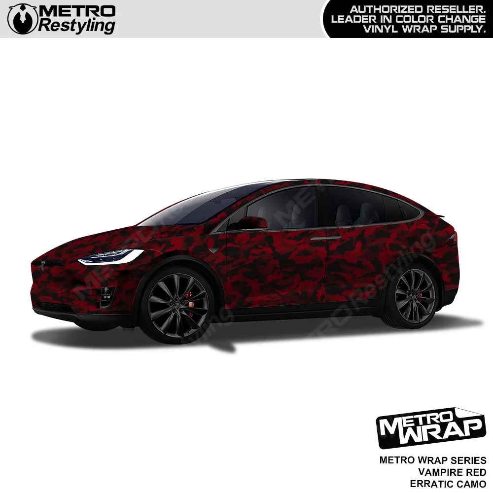 Metro Wrap Erratic Vampire Red Camouflage Vinyl Film