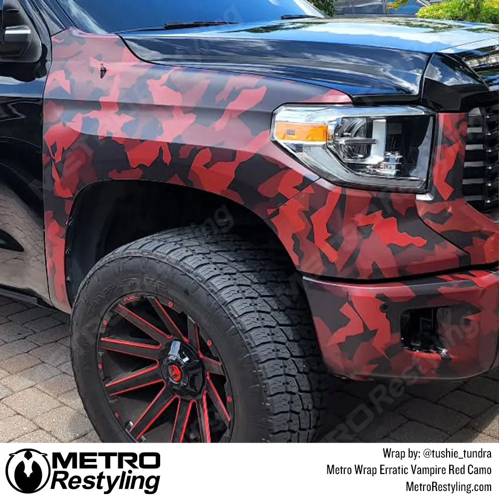 Metro Wrap Erratic Vampire Red Camouflage Vinyl Film