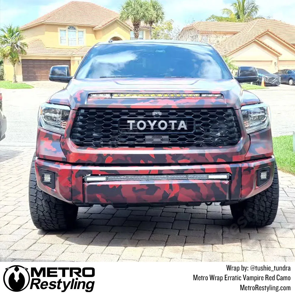 Metro Wrap Erratic Vampire Red Camouflage Vinyl Film
