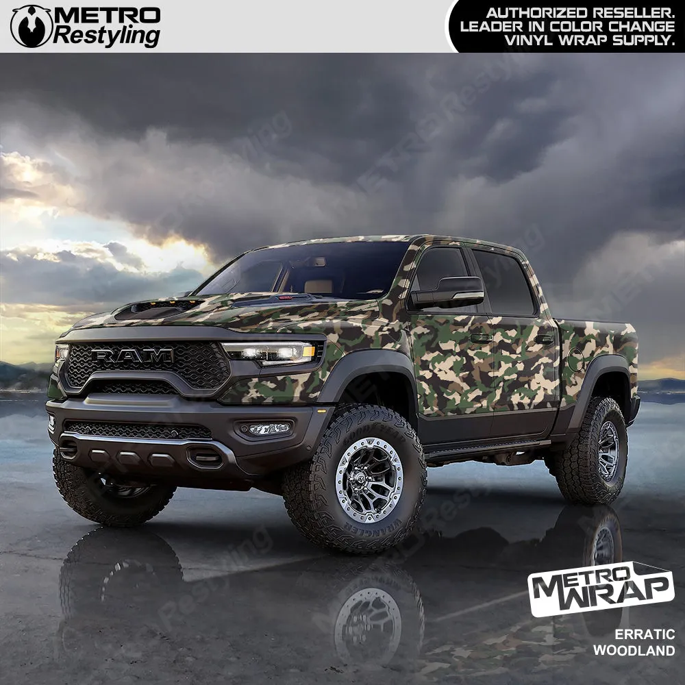 Metro Wrap Erratic Woodland Camouflage Vinyl Film