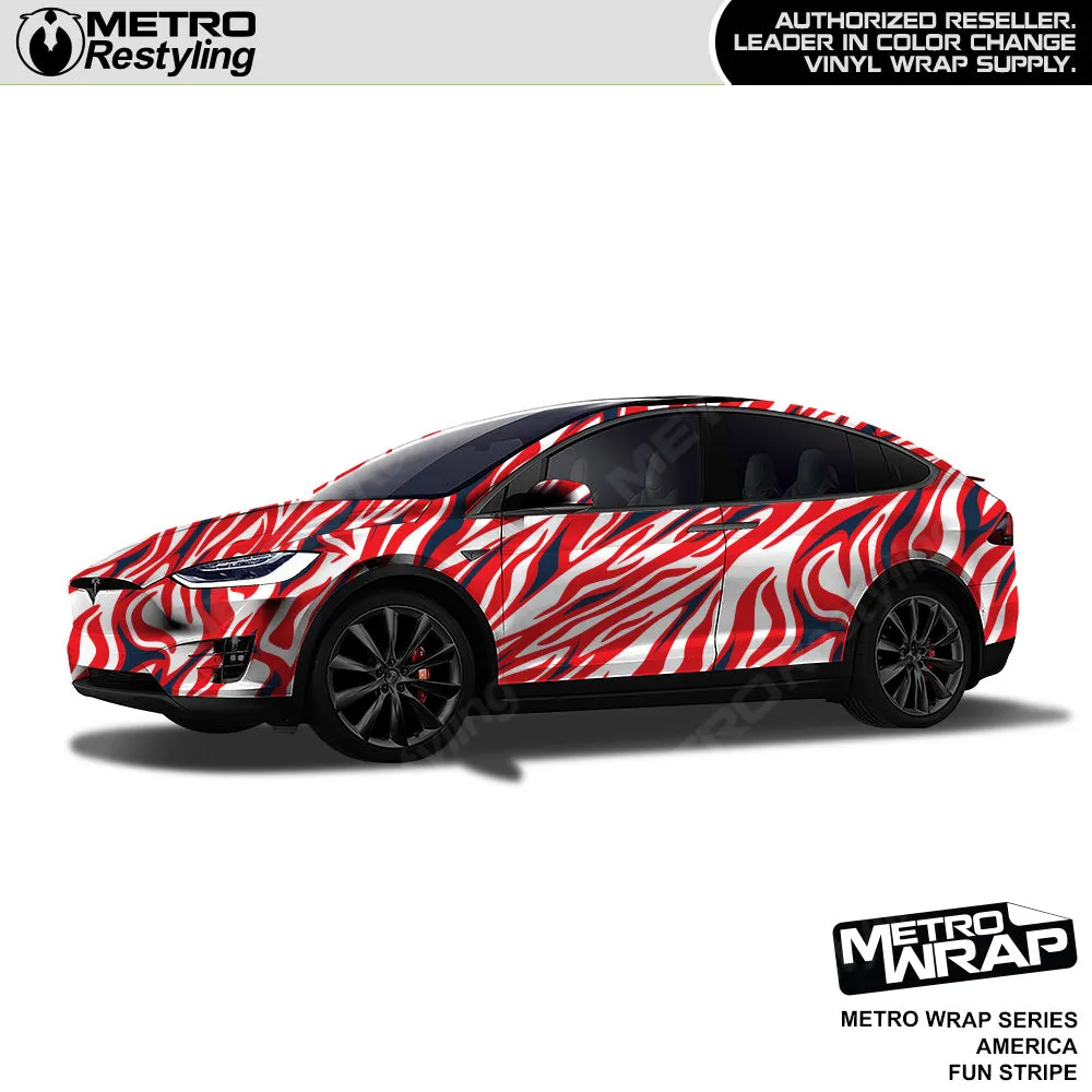 Metro Wrap Fun Stripe America Camouflage Vinyl Film