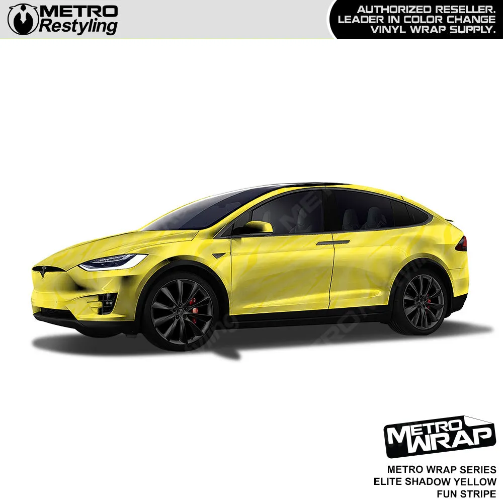 Metro Wrap Fun Stripe Elite Shadow Yellow Camouflage Vinyl Film