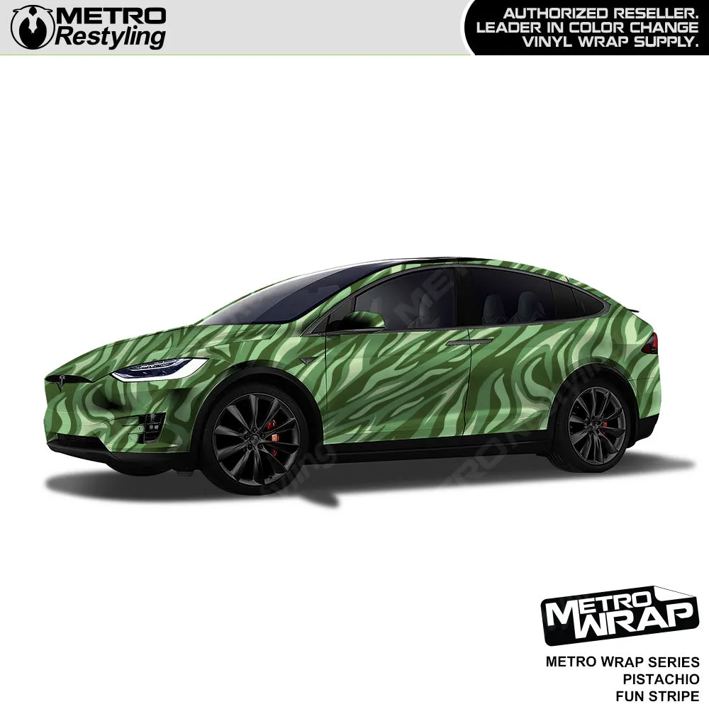 Metro Wrap Fun Stripe Pistachio Camouflage Vinyl Film