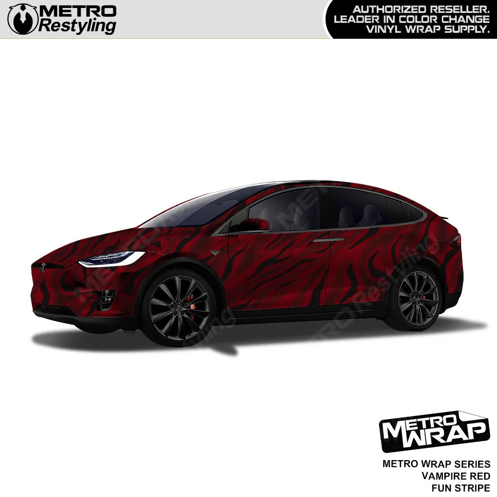 Metro Wrap Fun Stripe Vampire Red Camouflage Vinyl Film