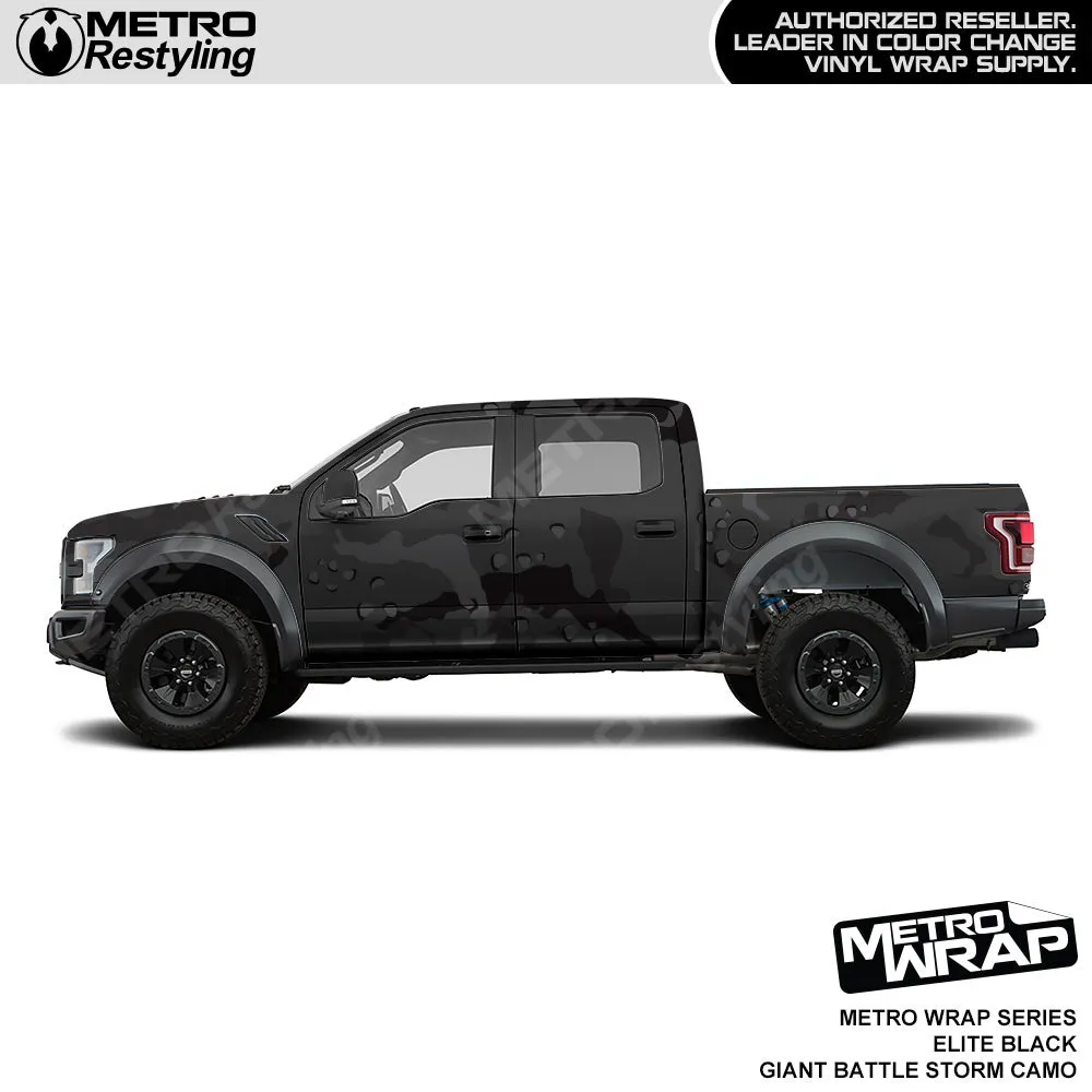 Metro Wrap Giant Battle Storm Elite Black Camouflage Vinyl Film