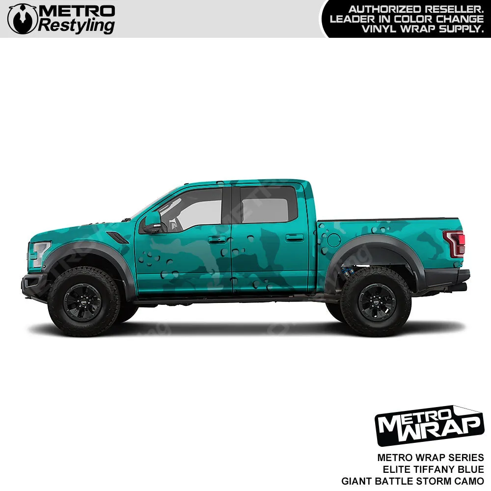 Metro Wrap Giant Battle Storm Elite Tiffany Blue Camouflage Vinyl Film