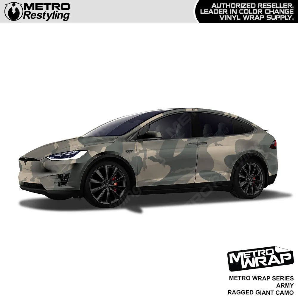 Metro Wrap Giant Ragged Army Camouflage Vinyl Film