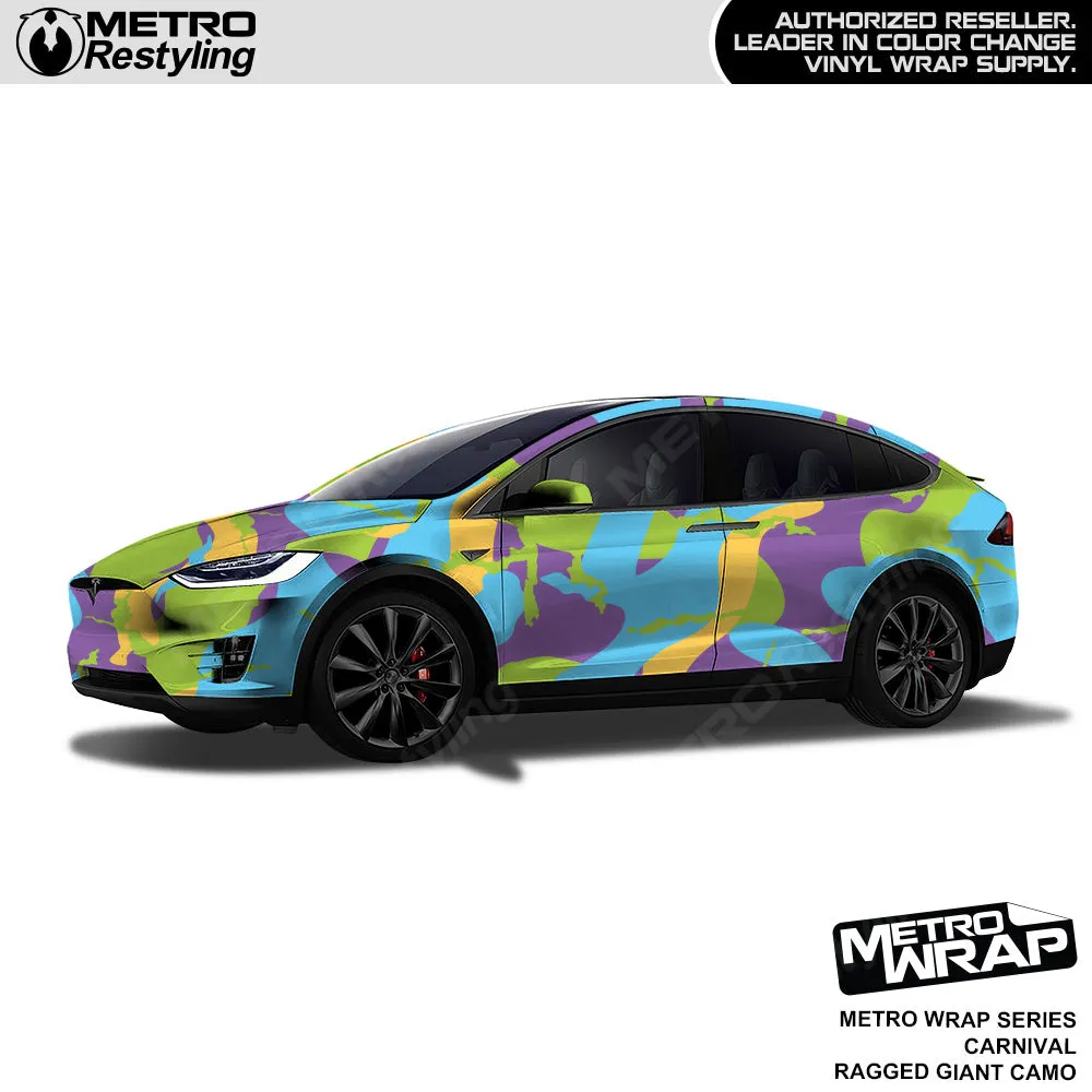 Metro Wrap Giant Ragged Carnival Camouflage Vinyl Film