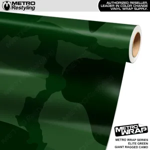 Metro Wrap Giant Ragged Elite Green Camouflage Vinyl Film