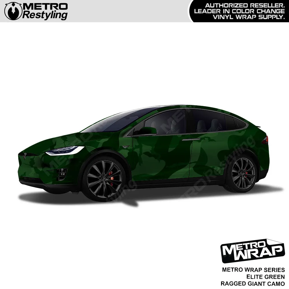 Metro Wrap Giant Ragged Elite Green Camouflage Vinyl Film