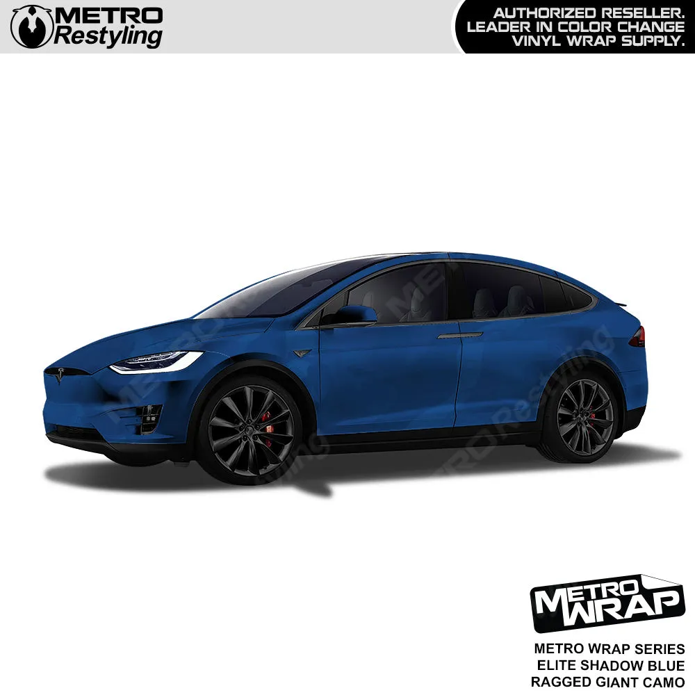 Metro Wrap Giant Ragged Elite Shadow Blue Camouflage Vinyl Film