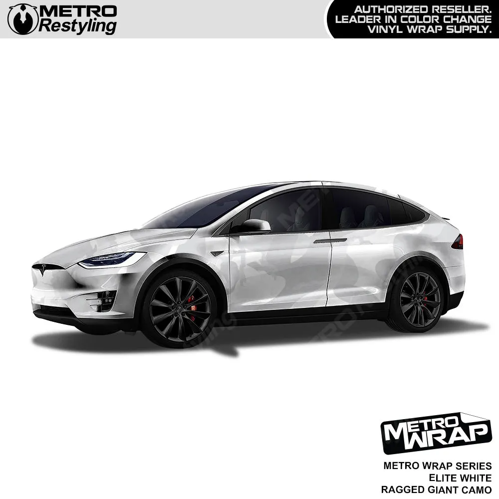 Metro Wrap Giant Ragged Elite White Camouflage Vinyl Film