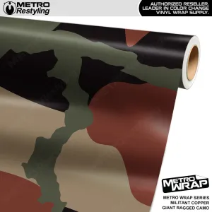Metro Wrap Giant Ragged Militant Copper Camouflage Vinyl Film