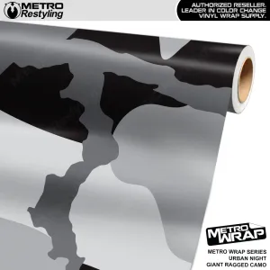 Metro Wrap Giant Ragged Urban Night Camouflage Vinyl Film