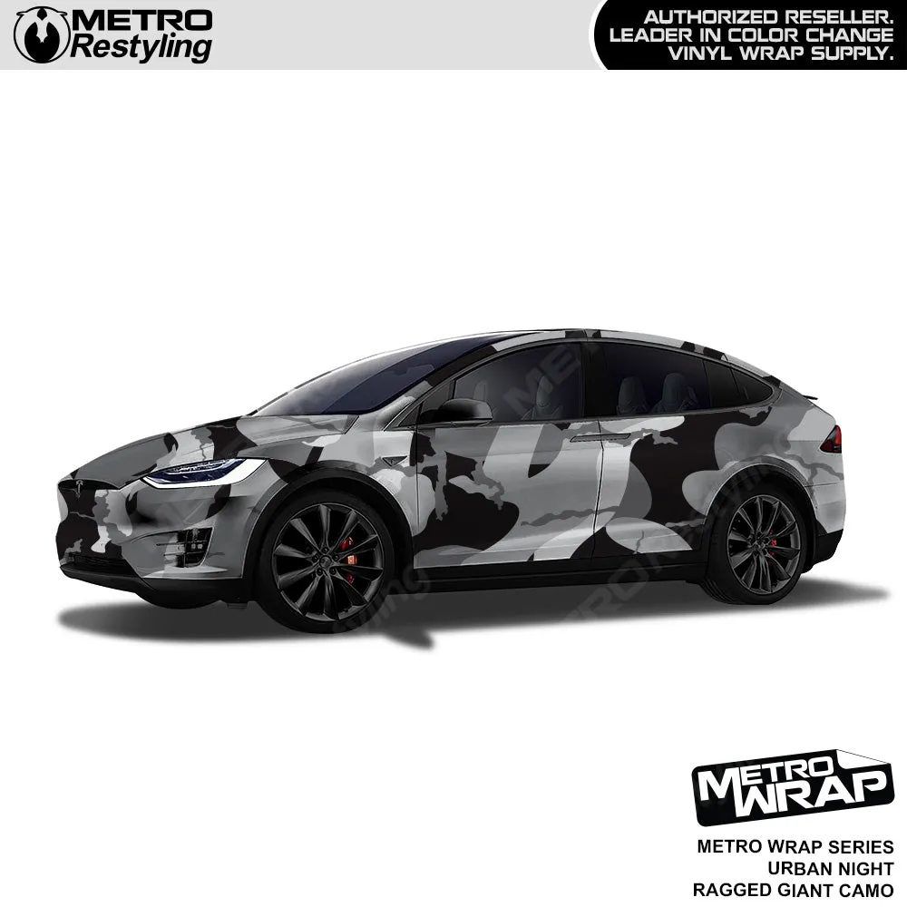 Metro Wrap Giant Ragged Urban Night Camouflage Vinyl Film