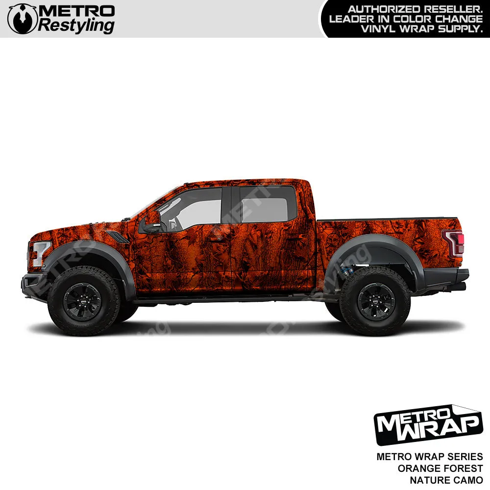 Metro Wrap HD Orange Forest Nature Camouflage Vinyl Film