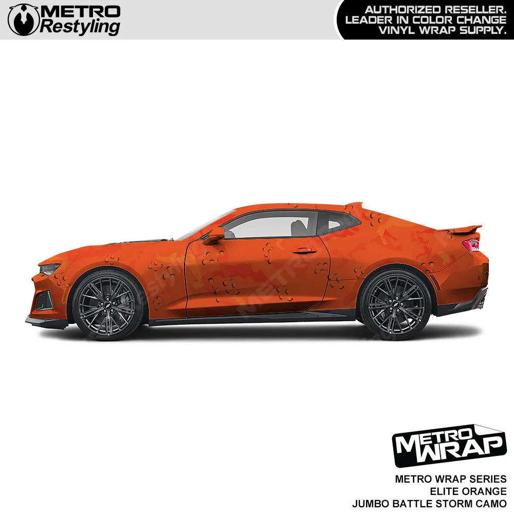 Metro Wrap Jumbo Battle Storm Elite Orange Camouflage Vinyl Film