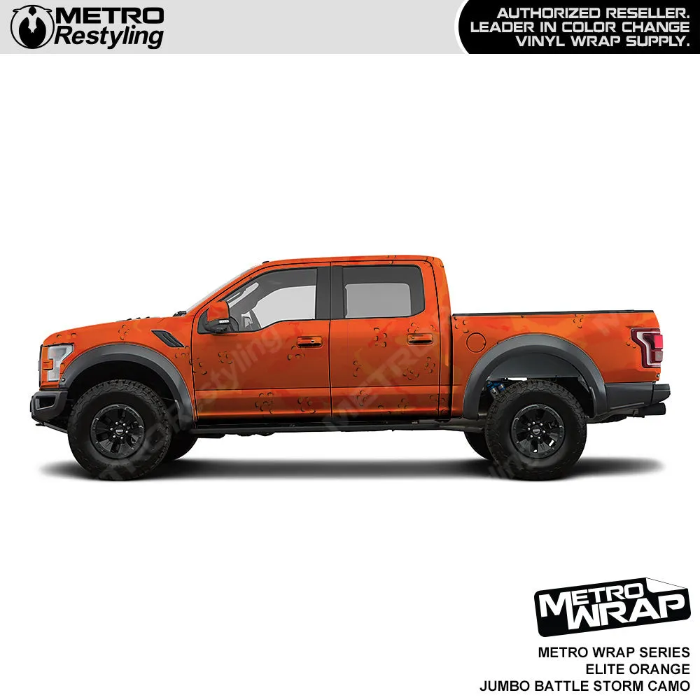 Metro Wrap Jumbo Battle Storm Elite Orange Camouflage Vinyl Film