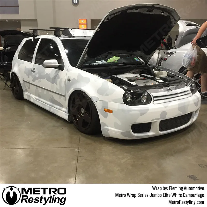 Metro Wrap Jumbo Classic Elite White Camouflage Vinyl Film