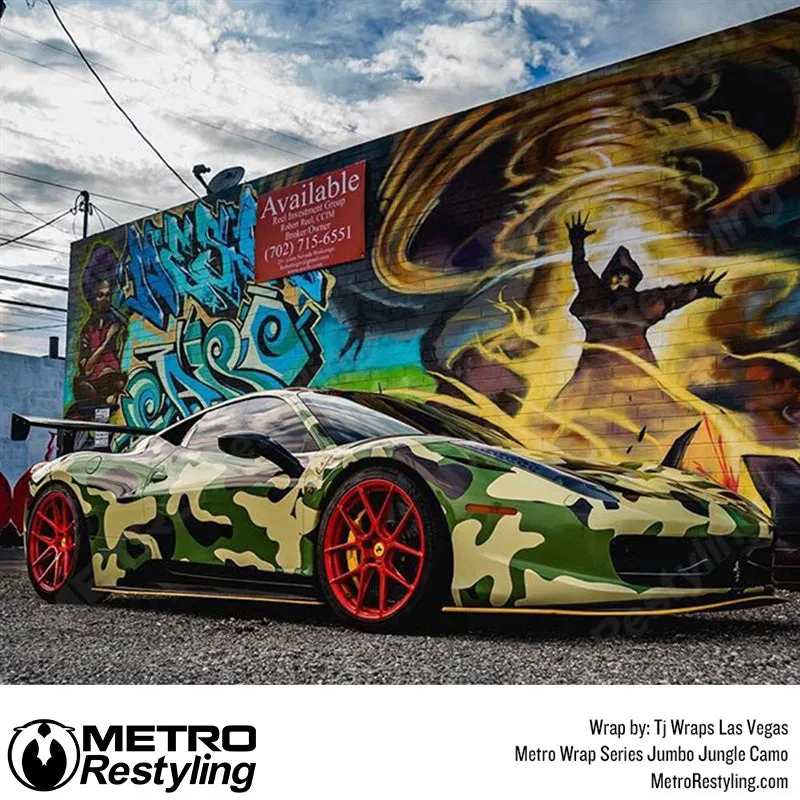 Metro Wrap Jumbo Classic Jungle Camouflage Vinyl Film