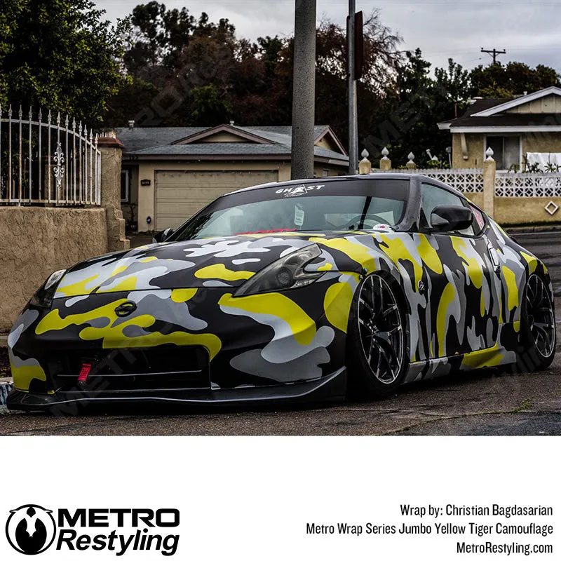 Metro Wrap Jumbo Classic Yellow Tiger Camouflage Vinyl Film