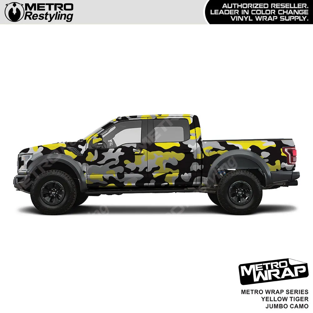Metro Wrap Jumbo Classic Yellow Tiger Camouflage Vinyl Film