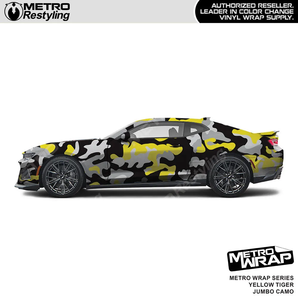 Metro Wrap Jumbo Classic Yellow Tiger Camouflage Vinyl Film