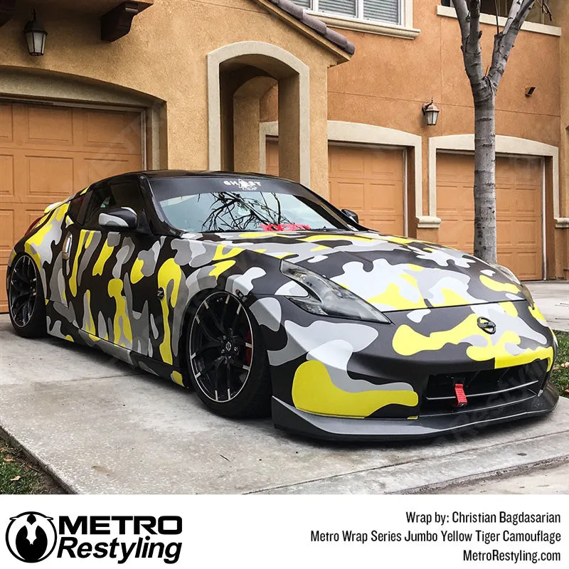 Metro Wrap Jumbo Classic Yellow Tiger Camouflage Vinyl Film