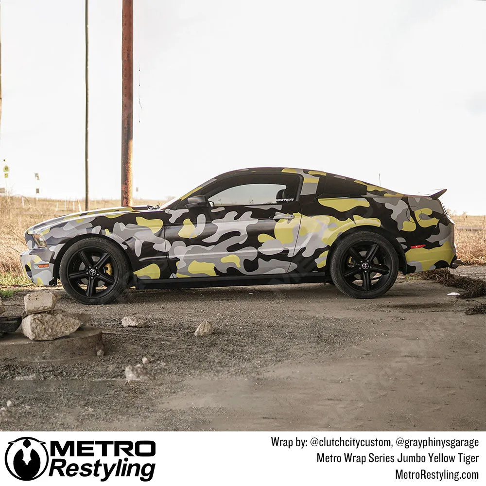 Metro Wrap Jumbo Classic Yellow Tiger Camouflage Vinyl Film