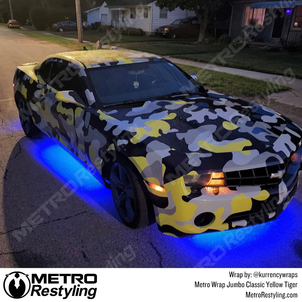 Metro Wrap Jumbo Classic Yellow Tiger Camouflage Vinyl Film