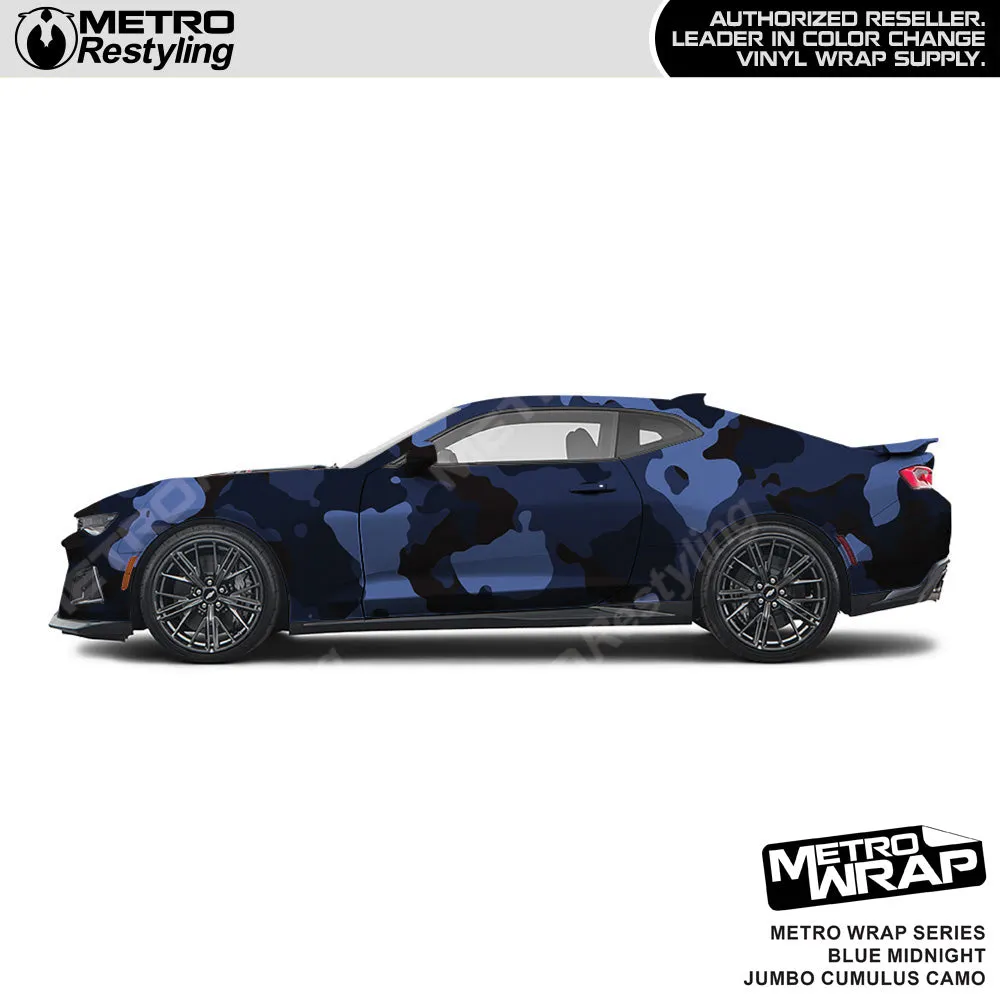 Metro Wrap Jumbo Cumulus Blue Midnight Camouflage Vinyl Film - 3M Film - Satin Finish | BLOWOUT STOCK | (15 Sq ft) | 100252