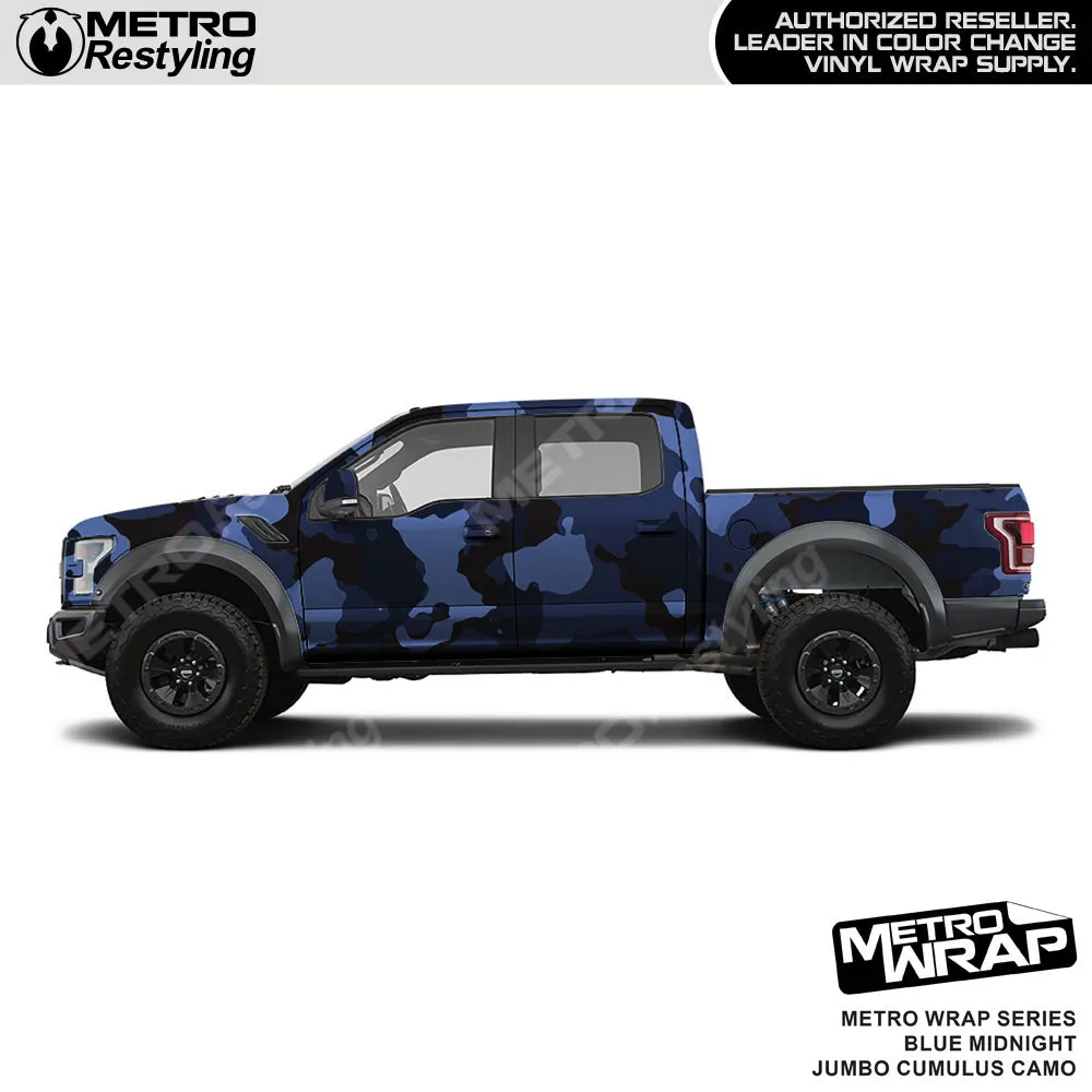 Metro Wrap Jumbo Cumulus Blue Midnight Camouflage Vinyl Film - 3M Film - Satin Finish | BLOWOUT STOCK | (15 Sq ft) | 100252