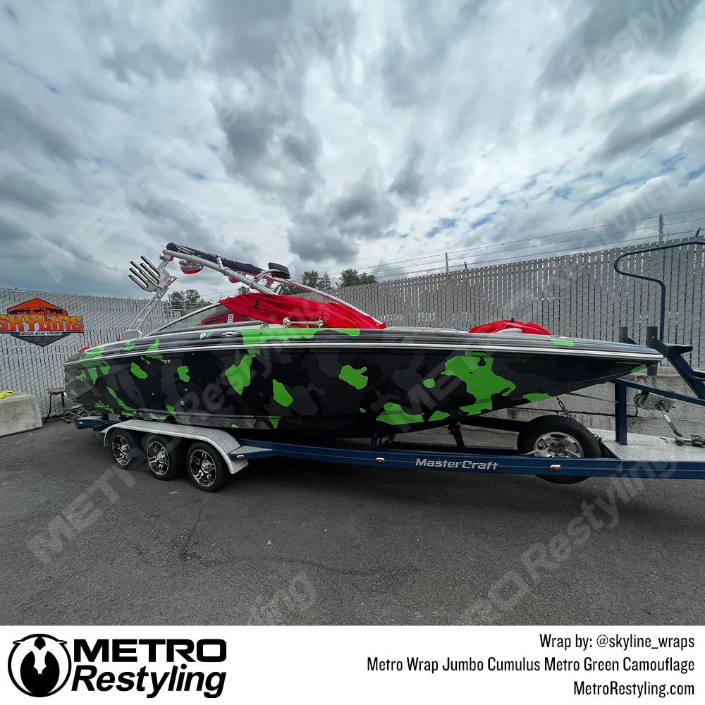 Metro Wrap Jumbo Cumulus Metro Green Camouflage Vinyl Film