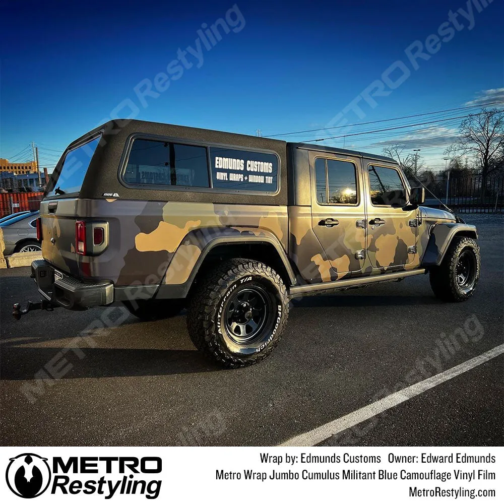 Metro Wrap Jumbo Cumulus Militant Blue Camouflage Vinyl Film