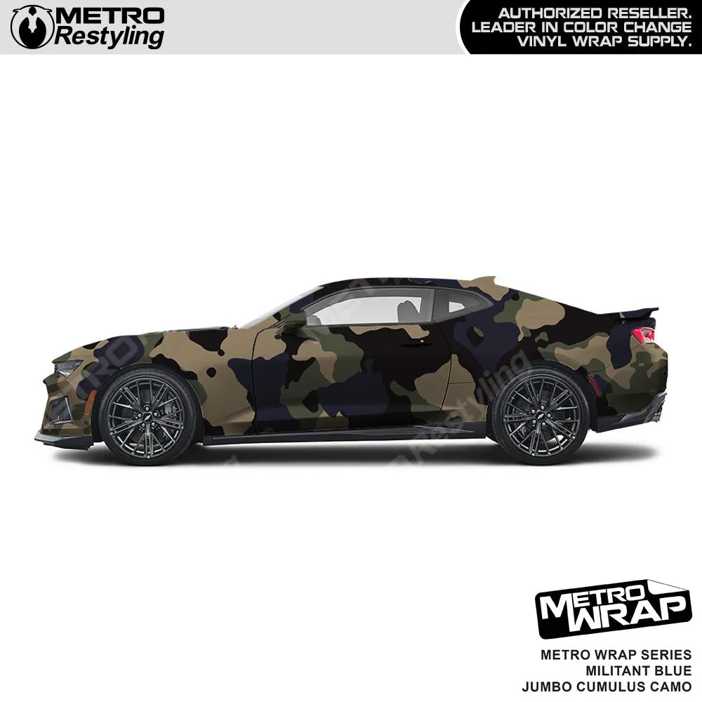 Metro Wrap Jumbo Cumulus Militant Blue Camouflage Vinyl Film