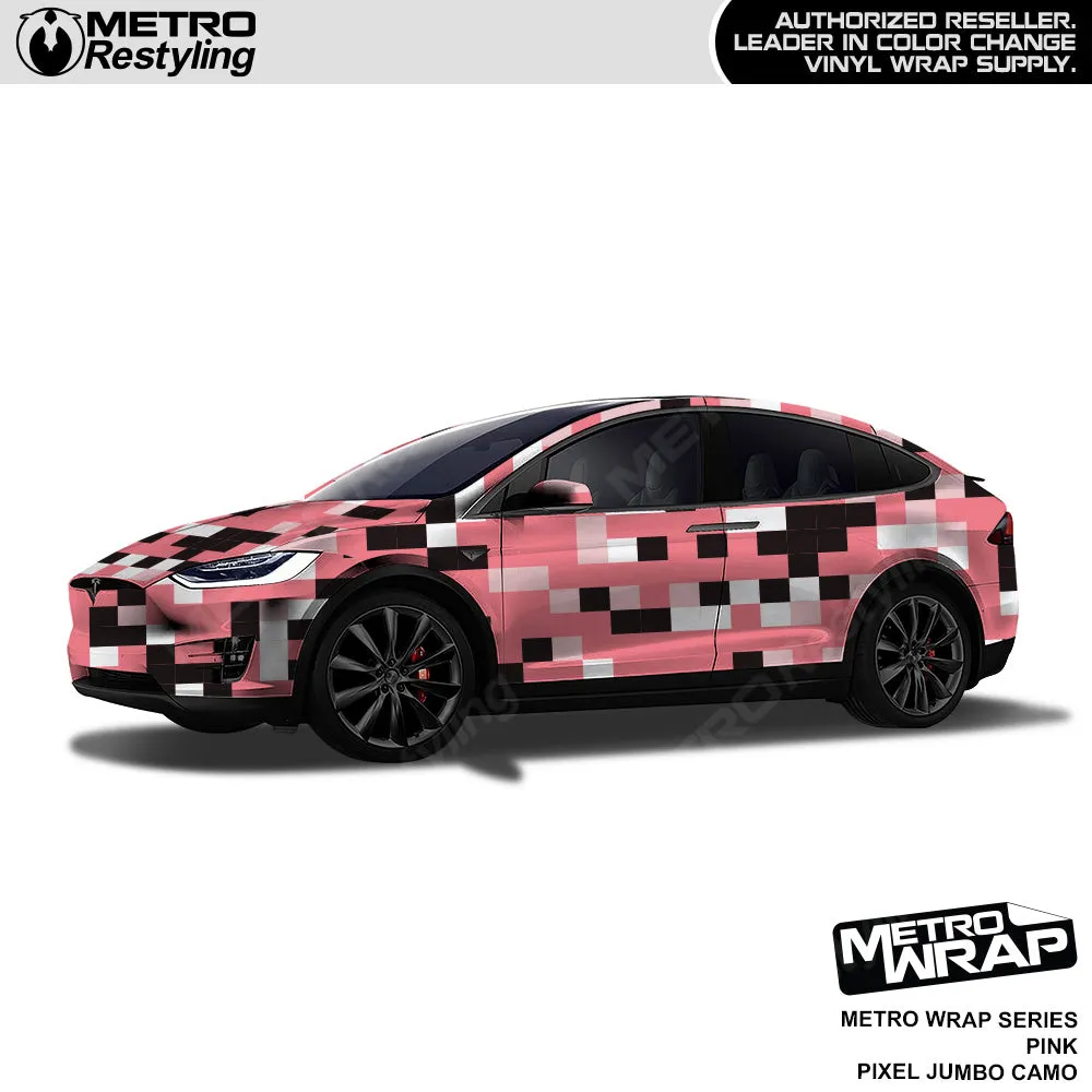 Metro Wrap Jumbo Pixel Pink Camouflage Vinyl Film