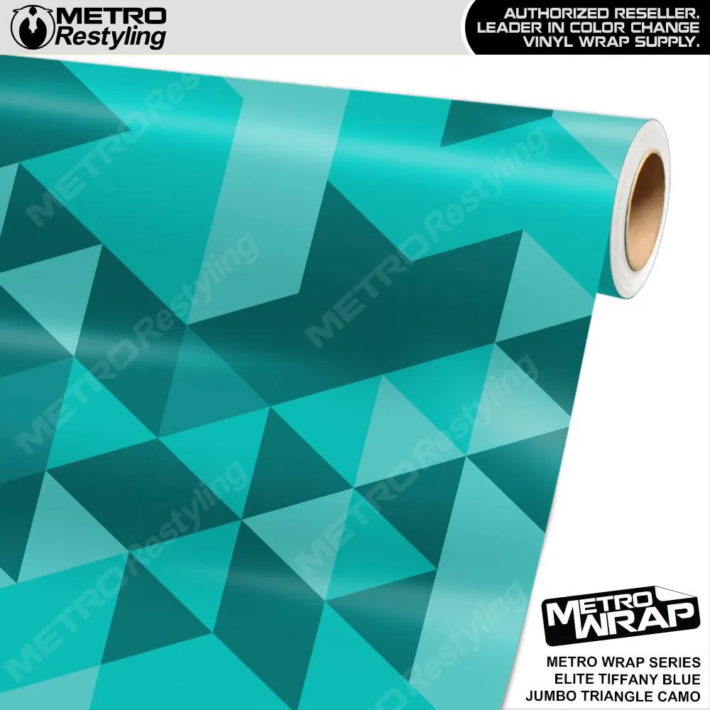 Metro Wrap Jumbo Triangle Elite Tiffany Blue Camouflage Vinyl Film